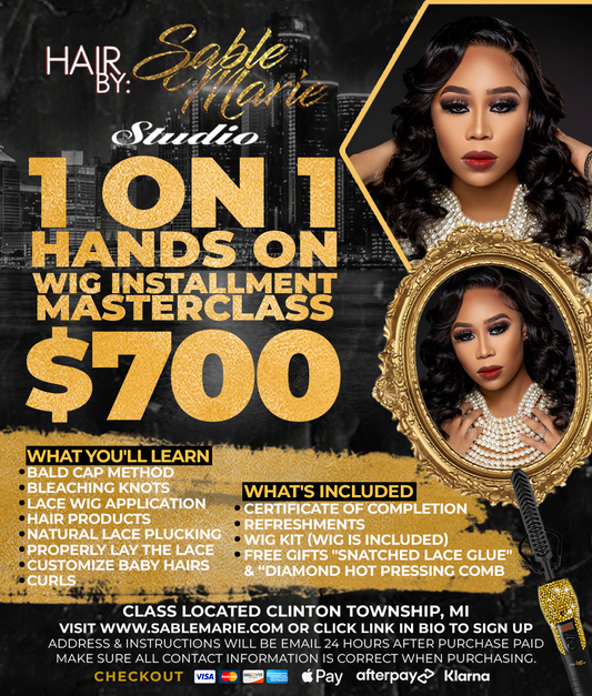 1 ON 1 HANDS ON EXPERIENCE FRONTAL OR CLOSURE WIG INSTALL COURSE