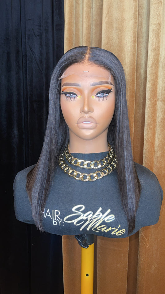 “CIARA” 4x4 HD LACE CLOSURE CUSTOM UNIT 14” BOB LOVELY RAW STRAIGHT