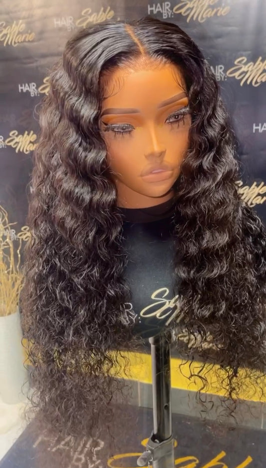 “LULU” 13x4 HD LACE FRONTAL CUSTOM UNIT LOVELY RAW DEEP WAVE
