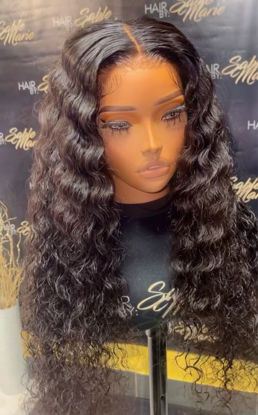 “LULU” 13x4 HD LACE FRONTAL CUSTOM UNIT LOVELY RAW DEEP WAVE
