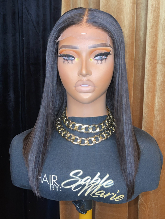 “CIARA” 4x4 HD LACE CLOSURE CUSTOM UNIT 14” BOB LOVELY RAW STRAIGHT