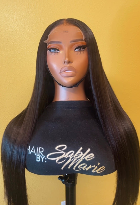 “LAYLA” 5x5 HD LACE CLOSURE CUSTOM UNIT 22” LOVELY RAW STRAIGHT SIZE 22=MEDIUM